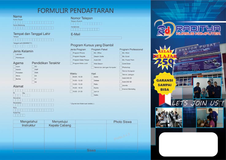 Franchise Peluang Usaha RADITYA KURSUS KOMPUTER Franchise Peluang Usaha RADITYA KURSUS KOMPUTER