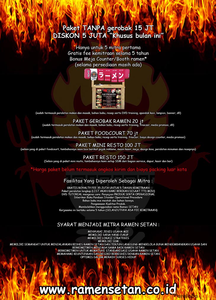 Franchise Peluang Usaha RAMEN SETAN