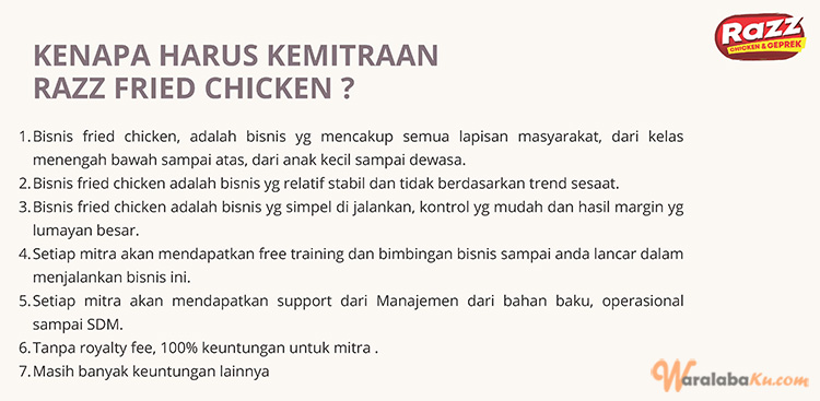 Peluang Usaha Bisnis Makanan Fast Food | Ayam Geprek - Razz Chicken Geprek