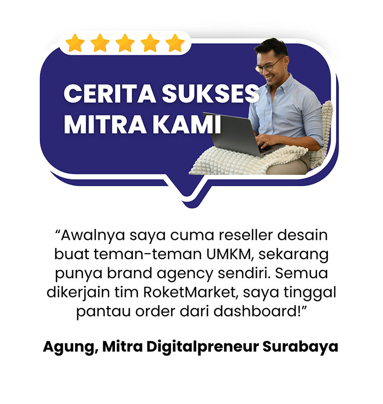 Kemitraan / Peluang Bisnis Agensi Digital Roket Market, Jasa Desain, Website & Konten Sosmed Kemitraan / Peluang Bisnis Agensi Digital Roket Market, Jasa Desain, Website & Konten Sosmed
