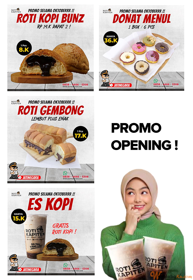 Peluang Bisnis Roti Buns Donat Snack Kopi - ROTI KAPITEN