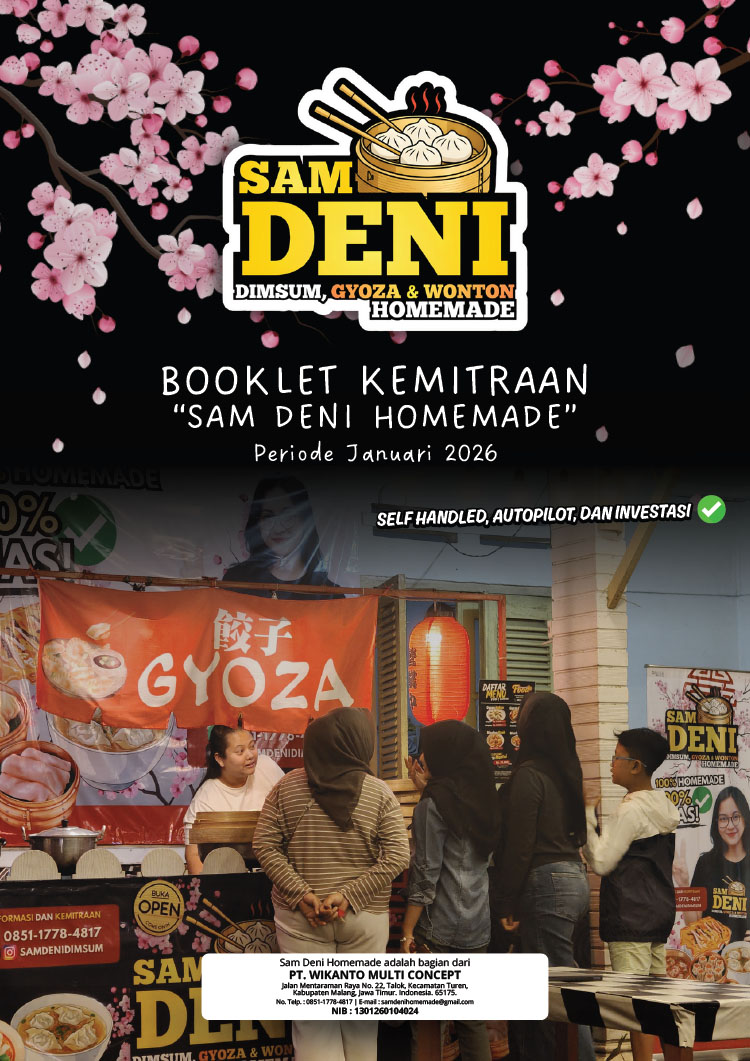 Kemitraan / Peluang Bisnis Dimsum, Gyoza, Wonton Homemade Sam Deni