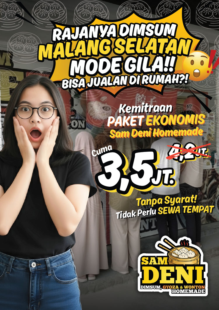 Kemitraan / Peluang Bisnis Dimsum, Gyoza, Wonton Homemade Sam Deni