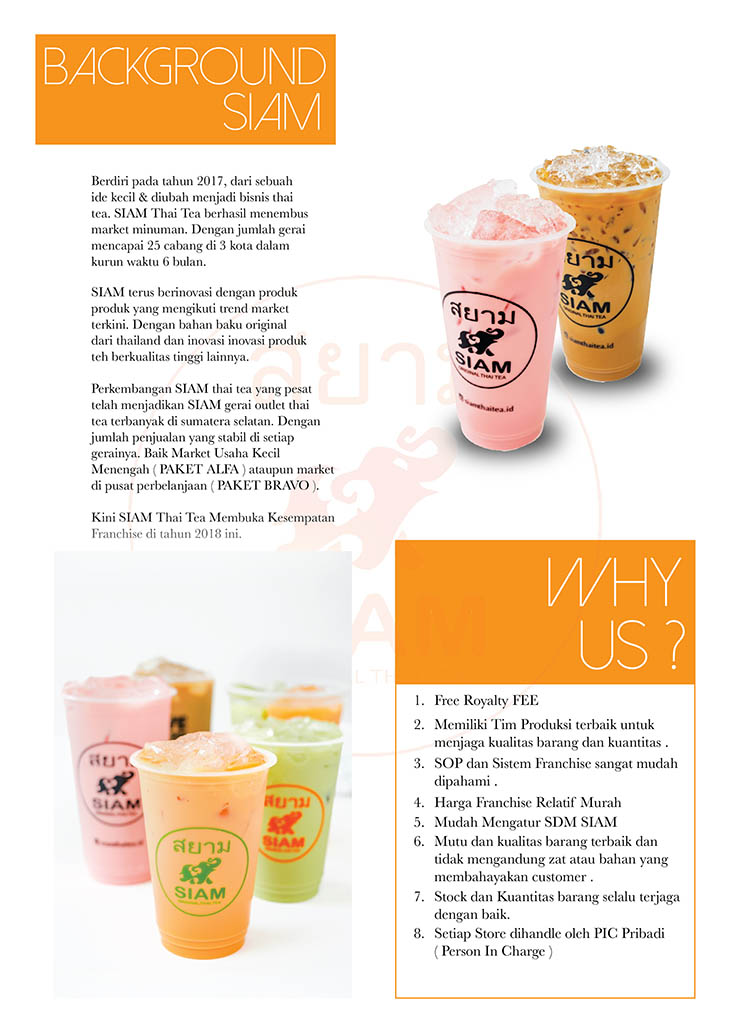 Franchise Peluang Usaha Minuman Teh - Siam Original Thai Tea