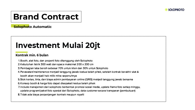 Kemitraan / Peluang Bisnis Photobox & Pop Up Self Photo Solo Photo