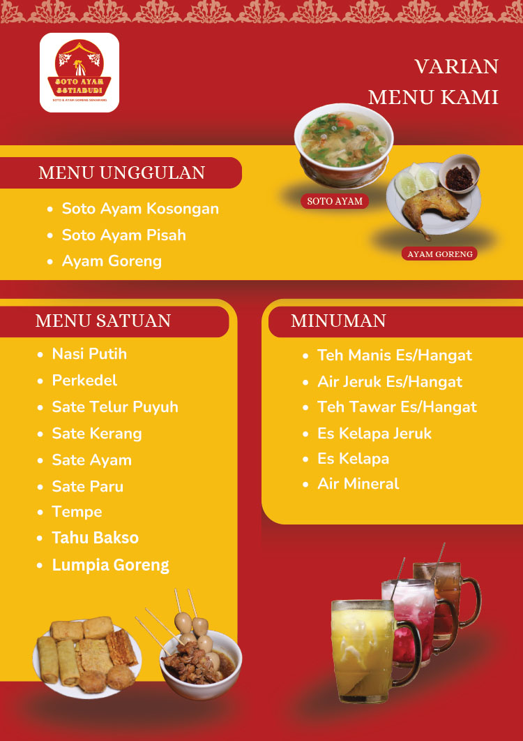 Kemitraan / Peluang Bisnis Restoran Tradisional Soto & Ayam Goreng Setiabudi