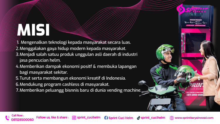 Kemitraan / Peluang Bisnis Vending Mesin Cuci Helm Otomatis Sprint