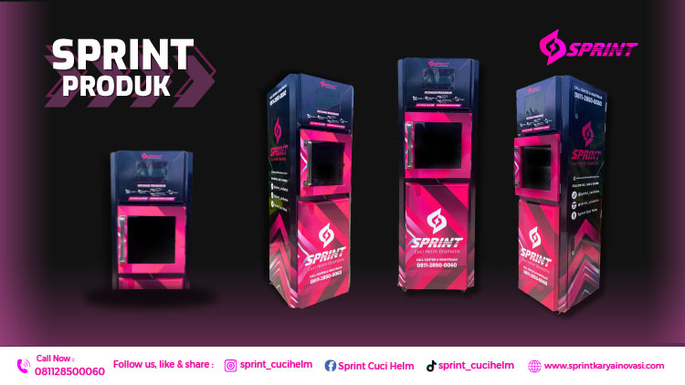 Kemitraan / Peluang Bisnis Vending Mesin Cuci Helm Otomatis Sprint