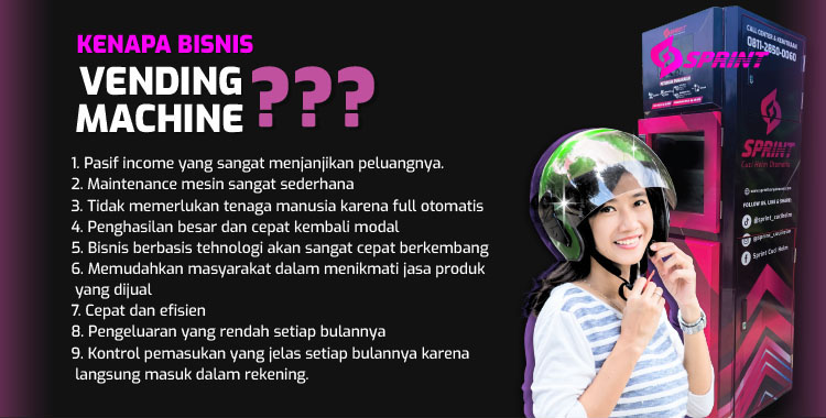 Kemitraan / Peluang Bisnis Vending Mesin Cuci Helm Otomatis Sprint