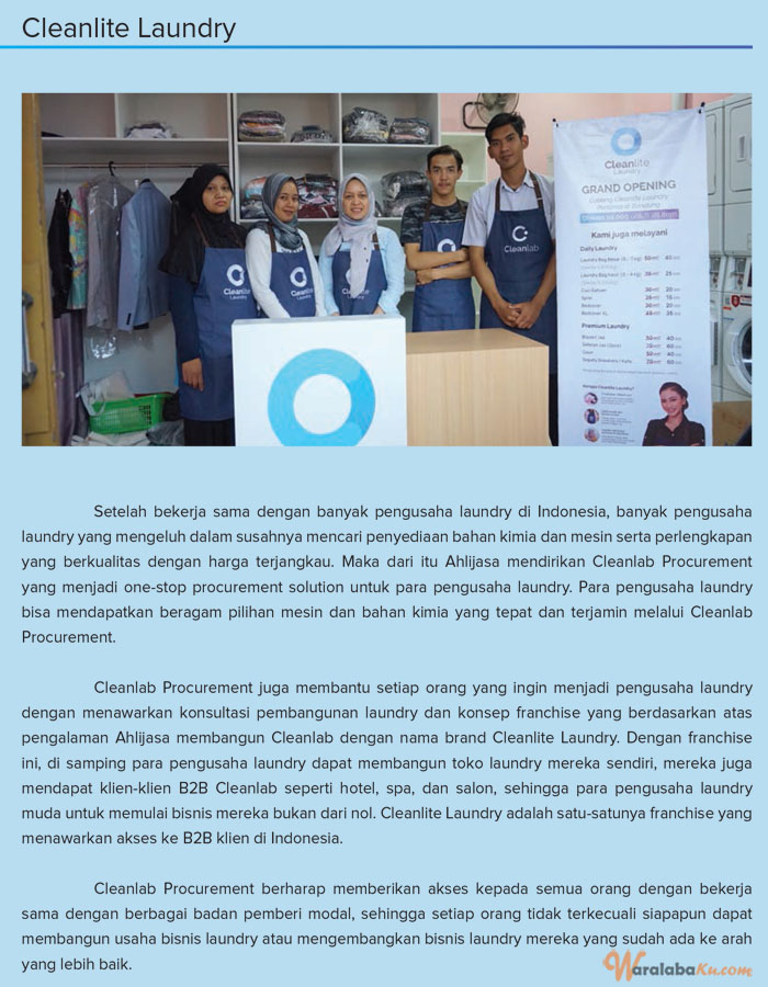 Franchise Peluang Usaha Laundry Coin - Cleanlite Laundry