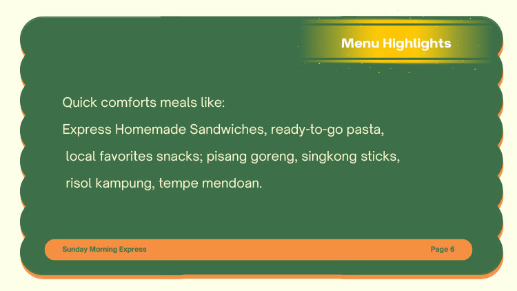 Kemitraan / Peluang Bisnis Cafe & Restoran Autopilot Sunday Morning Express