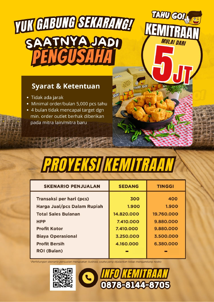 Franchise Tahu Go ~ Peluang Bisnis Tahu Krispi Kriuk