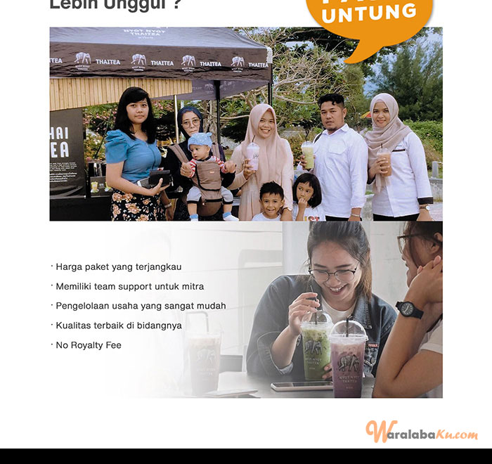 Franchise Peluang Usaha minuman teh nyot nyot thai tea Promo Booth