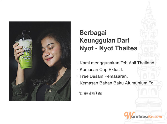 Franchise Peluang Usaha minuman teh nyot nyot thai tea Menu