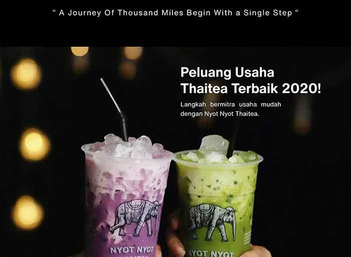 Franchise Peluang Usaha minuman teh nyot nyot thai tea Paket Siap Jual