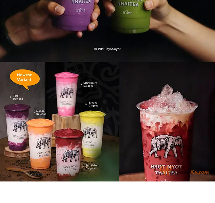 Franchise Peluang Usaha minuman teh nyot nyot thai tea Perlengkapan