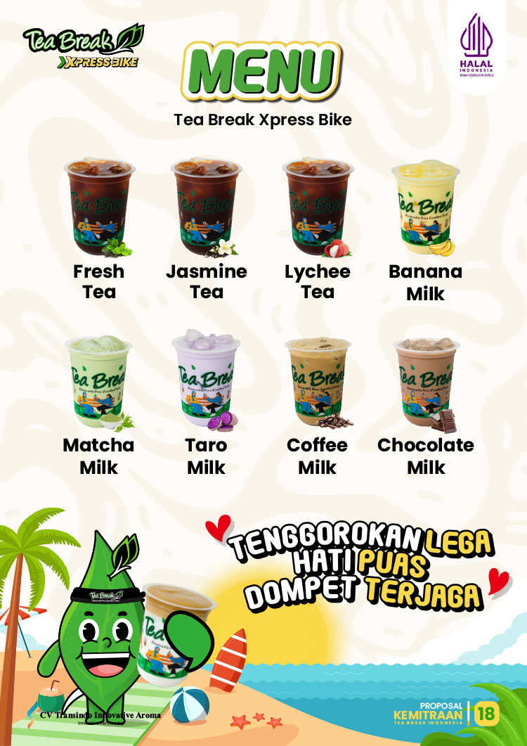 Kemitraan / Peluang Bisnis Minuman Kekinian, Teh, & Es Krim Keliling Tea Break