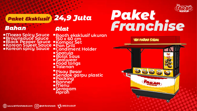 Kemitraan Peluang Bisnis Steak Jalanan Tenda Teh Farah Steak