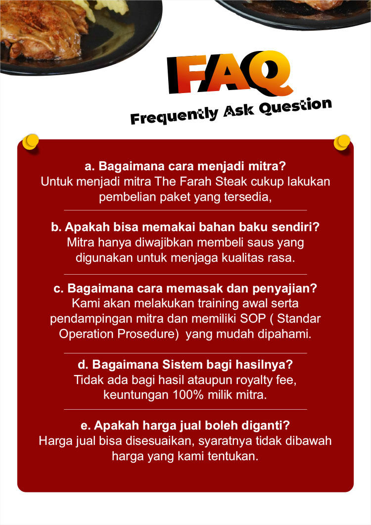 Kemitraan Peluang Bisnis Steak Jalanan Tenda Teh Farah Steak