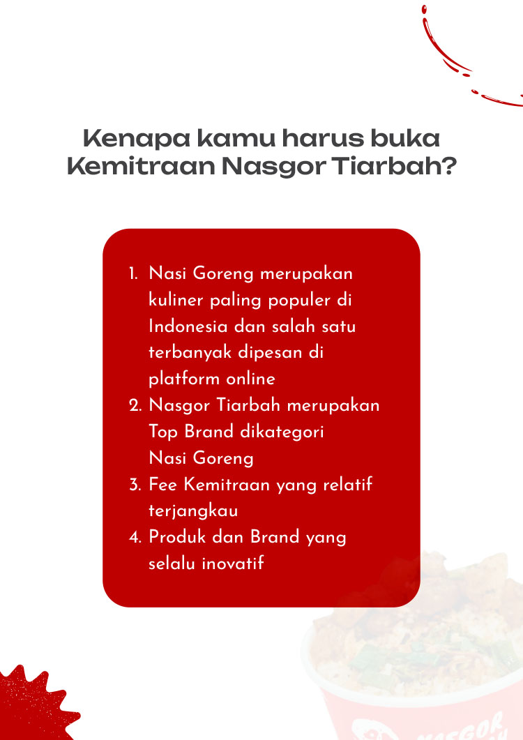 Kemitraan Peluang Bisnis Nasi Goreng Dendeng Lemak Chef Tiarbah