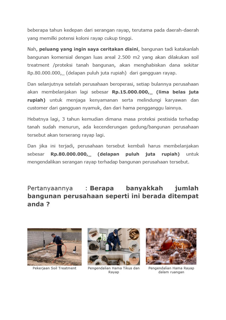 Kemitraan / Peluang Bisnis Jasa Pengendali Hama Pest Control VectoGreen Kemitraan / Peluang Bisnis Jasa Pengendali Hama Pest Control VectoGreen