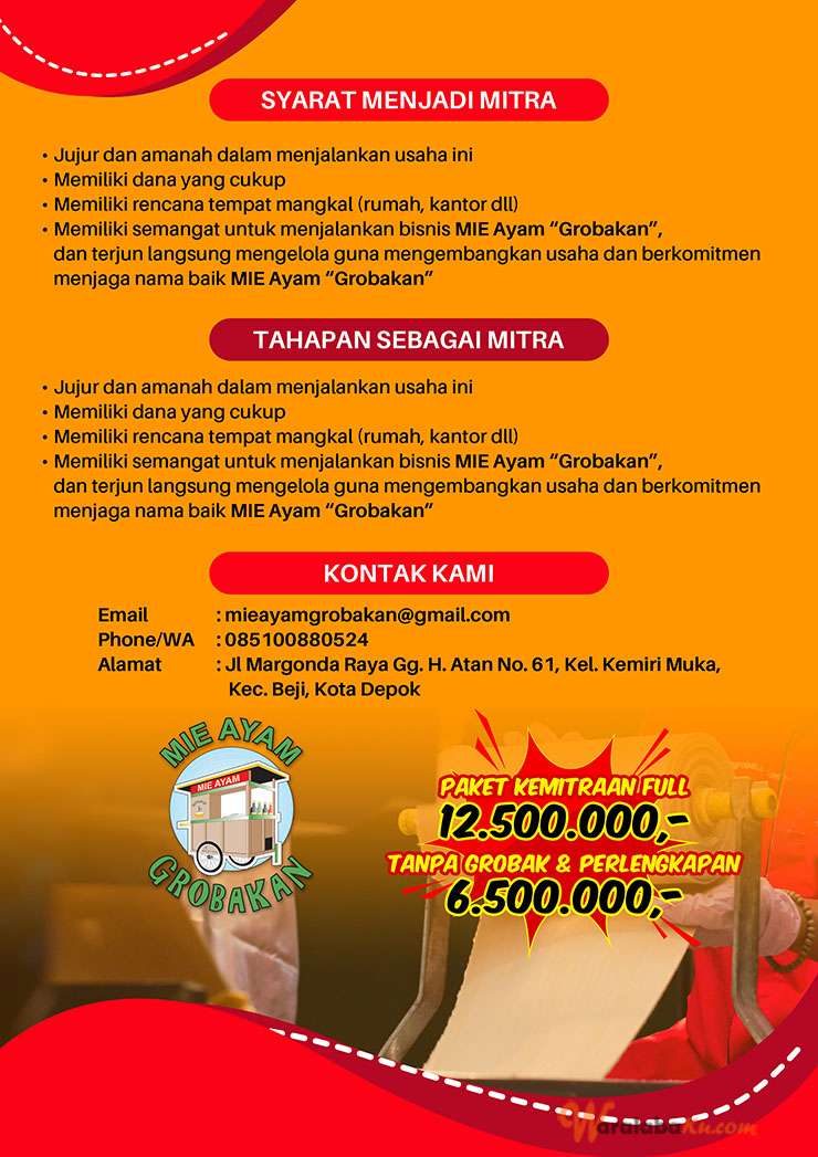 Franchise Peluang Usaha Makanan Mie Ayam Grobakan