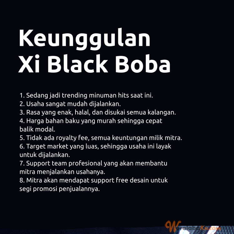 Franchise Peluang Usaha Minuman Boba - Xi Black Boba