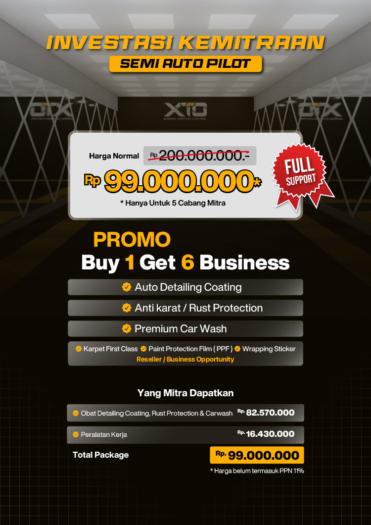 Kemitraan / Peluang Bisnis Auto Detailing Coating XTO Car Care