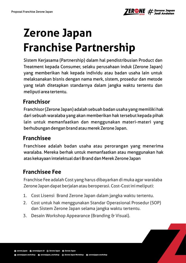 Kemitraan / Peluang Bisnis Perawatan Mobil Zerone Autocare & Garasi Kafe