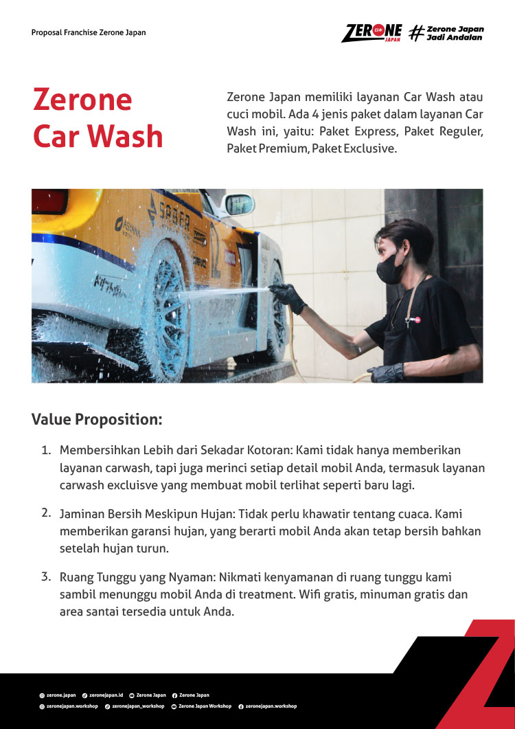 Kemitraan / Peluang Bisnis Perawatan Mobil Zerone Autocare & Garasi Kafe