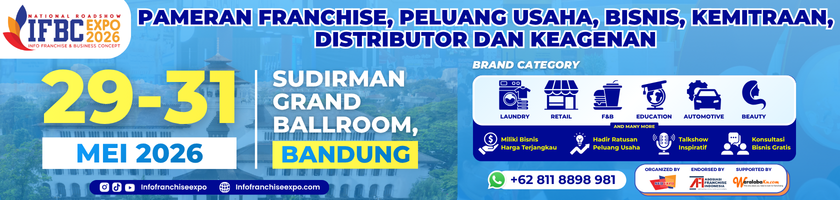 Pameran Info Franchise & Business Concept Expo IFBC Bandung 2026 Pameran Info Franchise & Business Concept Expo IFBC Bandung 2026