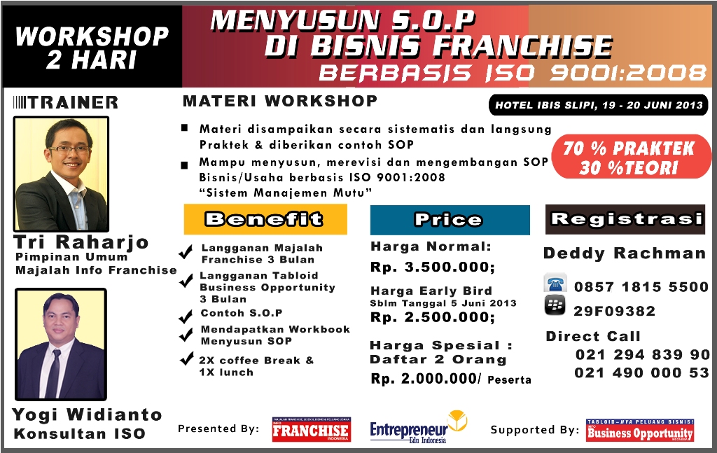 Menyusun Sop Di Bisnis Franchise Event Pameran Franchise Wirausaha Bisnis Waralaba Ku