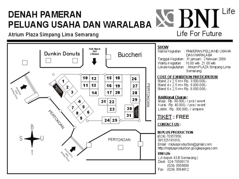 Floor Plan Pameran Waralaba Semarang 2009