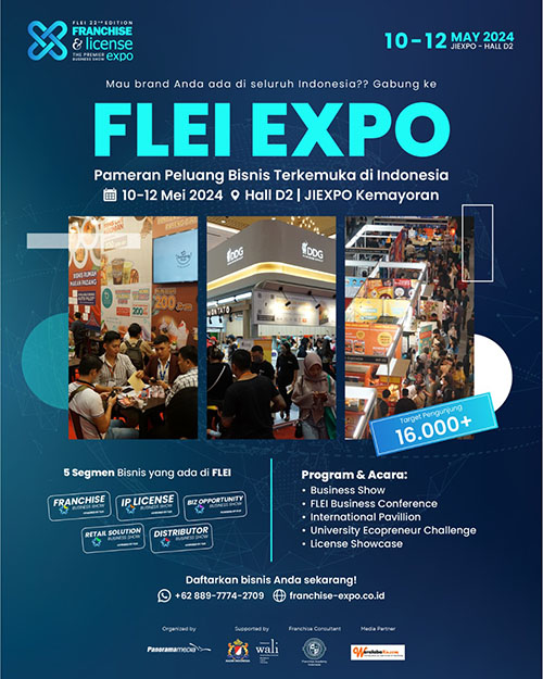 Franchise & License Expo Indonesia (FLEI) 2024 Mei Jakarta